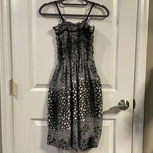 Black and white polka dot dress